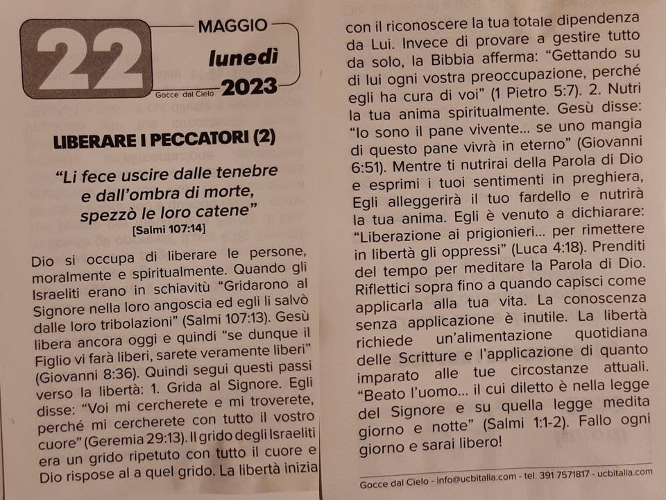 Meditazione 22.05