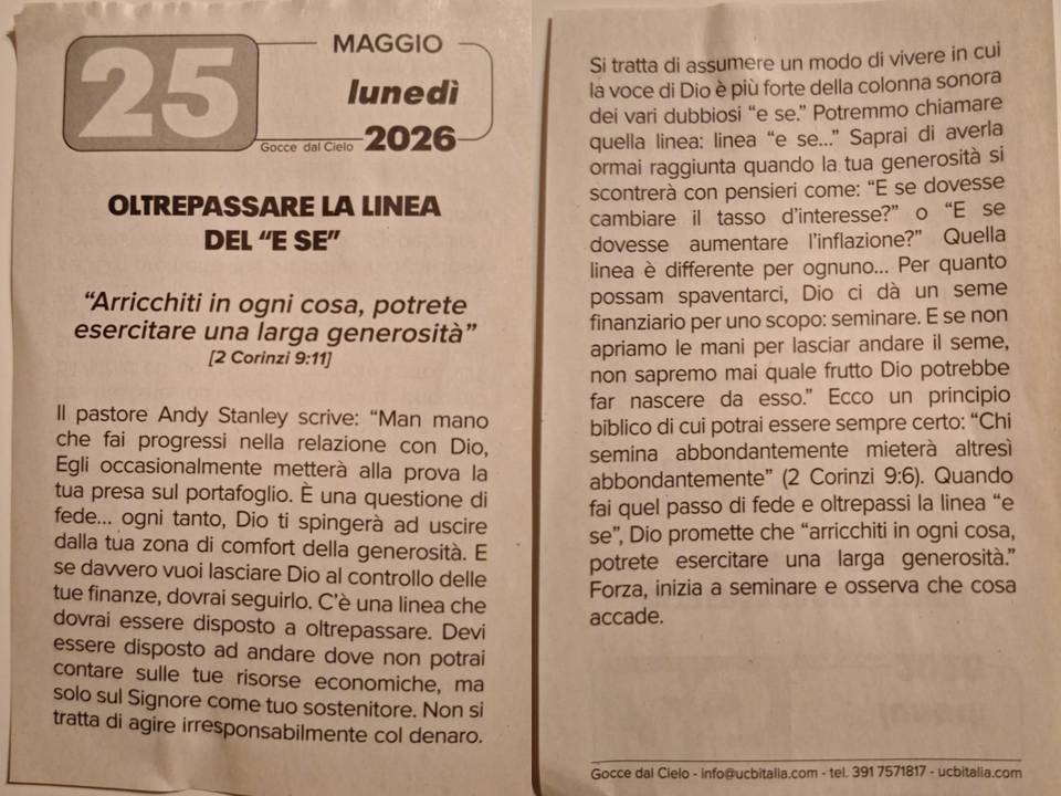 Meditazione 25.05